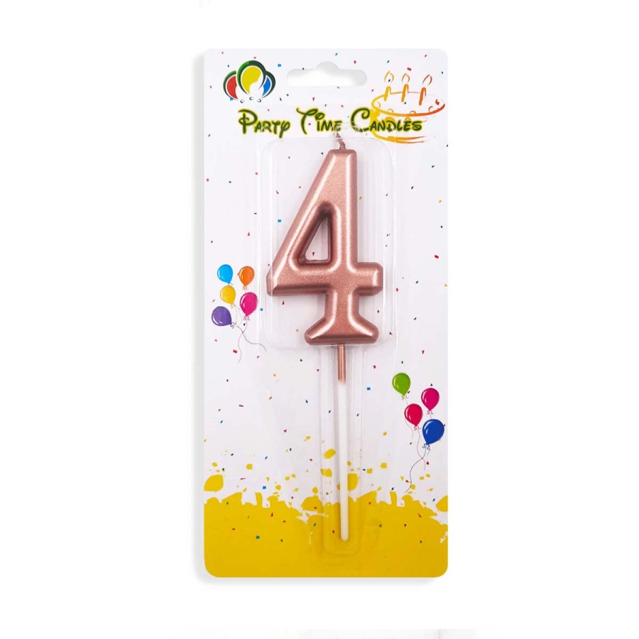 Bake Al Arab Rose Gold Number Candles Birthday Candles